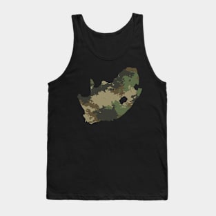 South Africa Map Camo Pattern African Safari Camouflage Tank Top